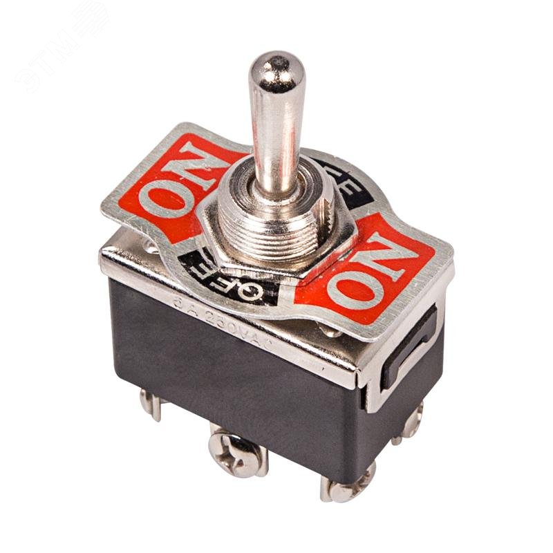 Изображение товара Двухполюсный тумблер 250V 15A ON-OFF-(ON) на винты REXANT