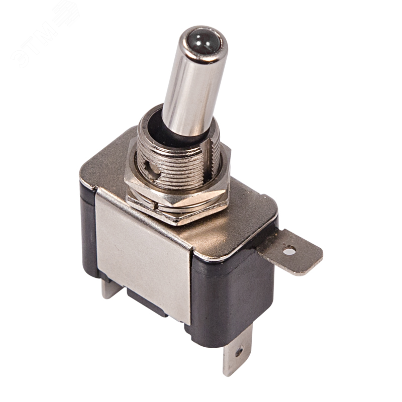 Изображение товара Тумблер 12V 25А ON-OFF с синей LED подсветкой однополюсный для электросетей