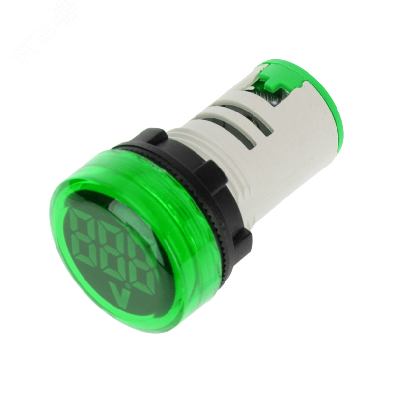 Изображение товара Индикатор значения напряжения зеленый VD22 70-500 В (шт)