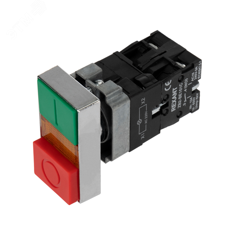 Изображение товара Кнопка LAY5 'I-O' прямоугольная 230 В NO+NC