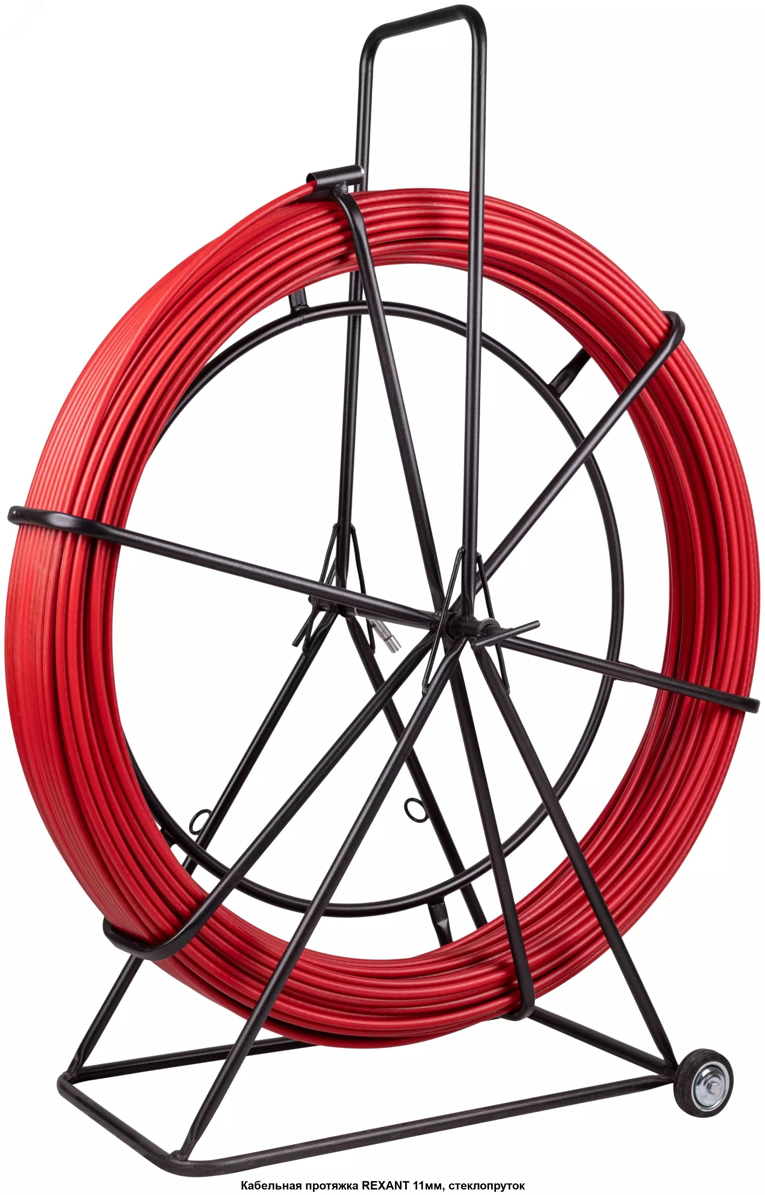 Протяжка кабельная (УЗК в тележке), стеклопруток d=11,0 мм, 150 м красная, REXANT 47-1115 REXANT