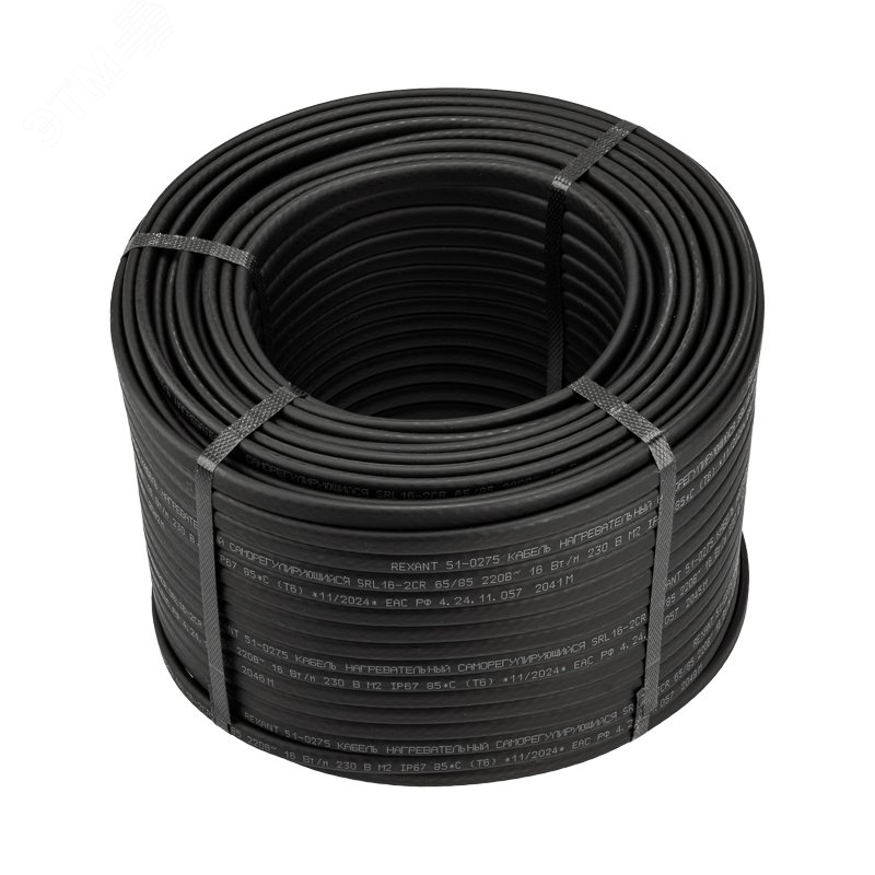 Изображение товара Кабель нагревательный саморегулирующийся SRL16-2CR 100м REXANT