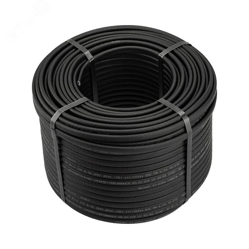 Изображение товара Кабель нагревательный саморегулирующийся SRL30-2CR UV 30Вт/м 100м для трубопроводов