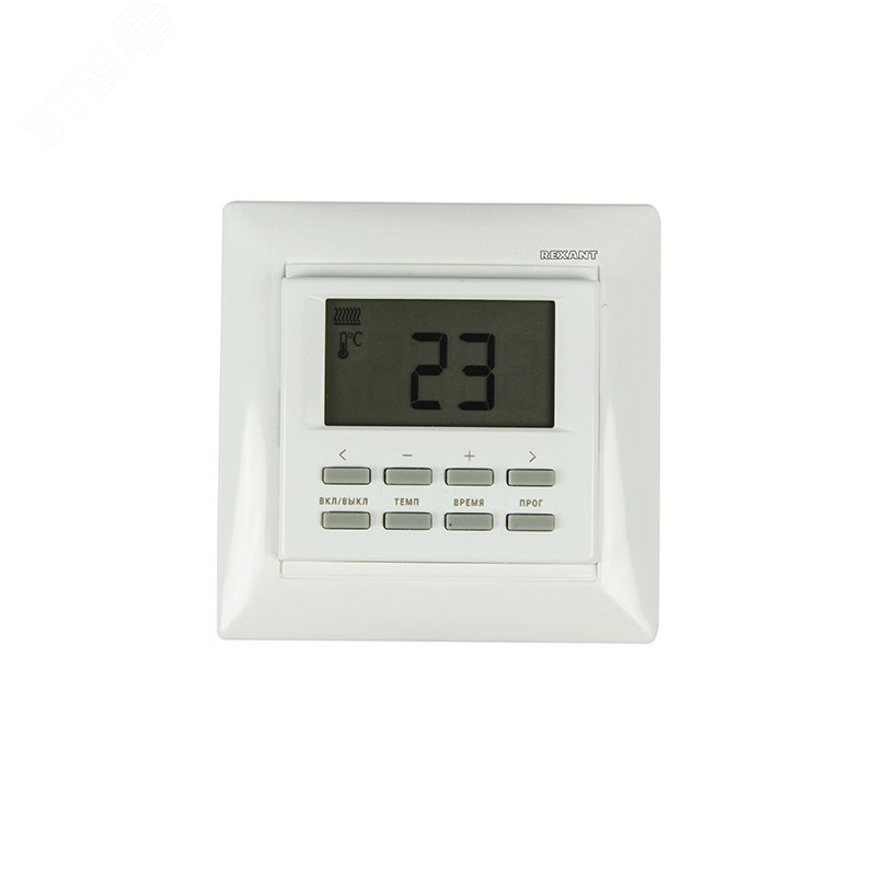 Изображение товара Терморегулятор программируемый RX-527H, белый, совместим с Legrand серии Valena, REXANT (шт)