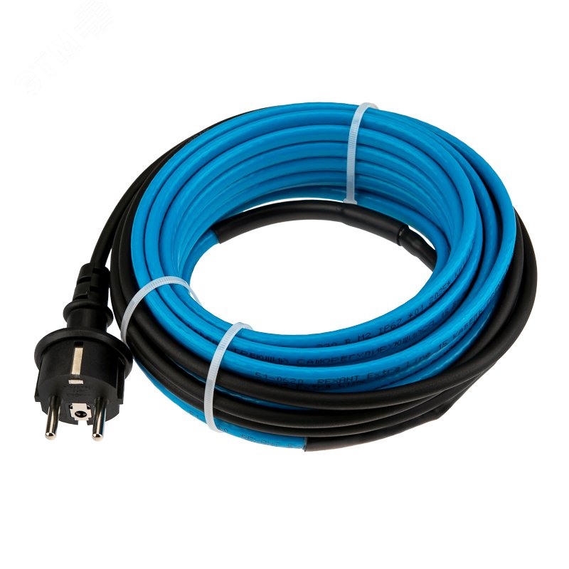 Изображение товара Саморегулирующийся нагревательный кабель REXANT SRL 15MSR-PB 10м для труб водоснабжения и коммуника