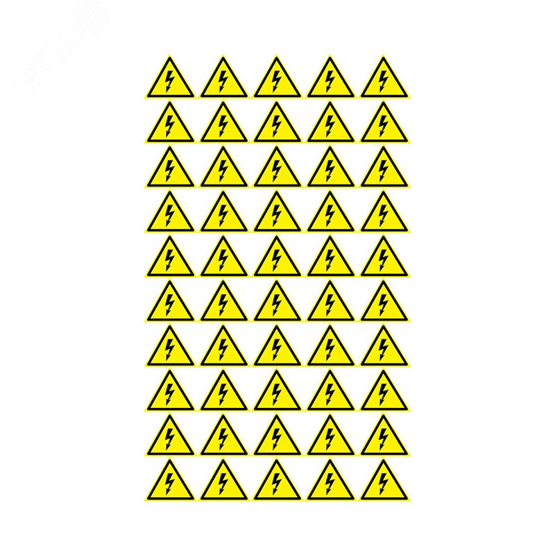 Изображение товара Наклейка знак ''Опасность поражения электротоком'' 25х25х25 мм 100 шт., REXANT (шт)