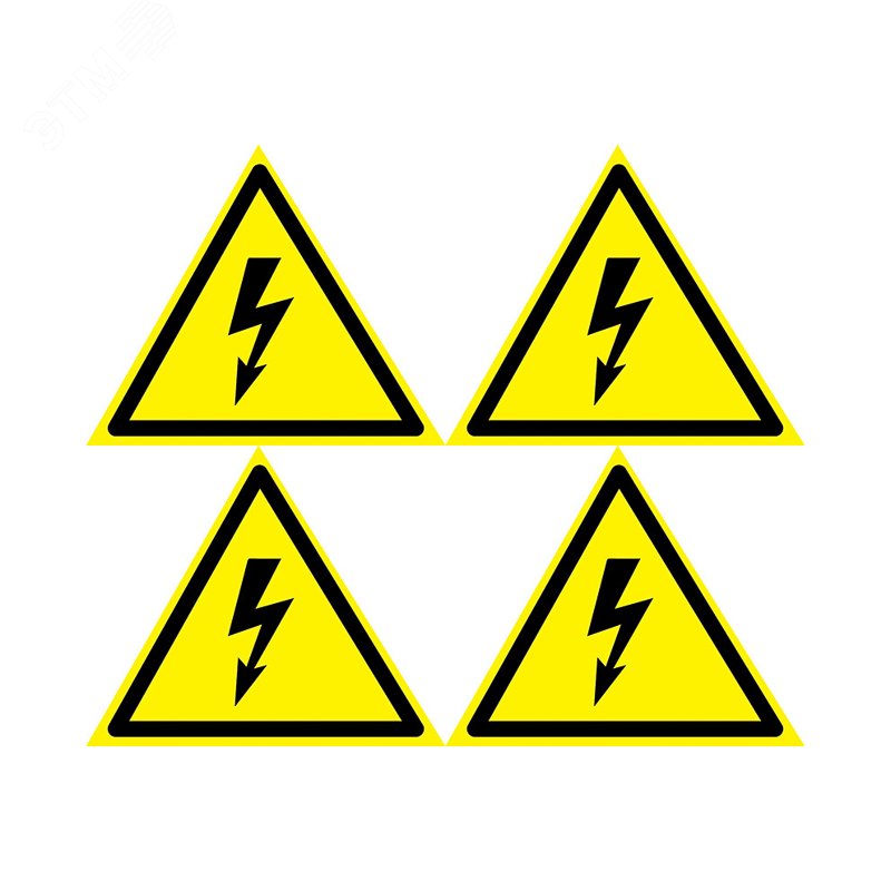 Наклейка знак ''Опасность поражения электротоком'' 130х130х130 мм 5шт., REXANT 56-0006-3 REXANT