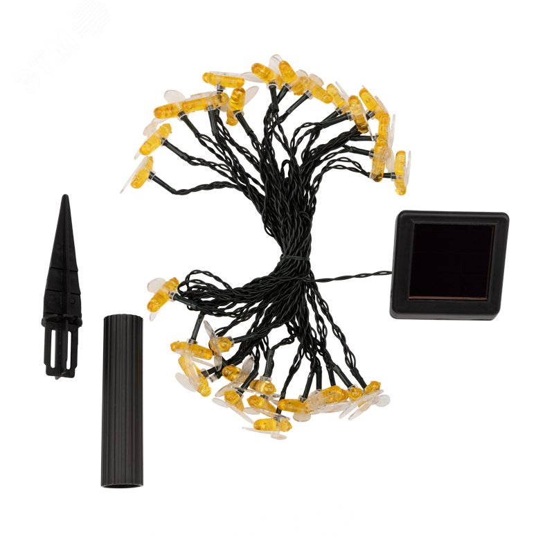 Изображение товара Каскад Lamper Янтарные Пчелы 10 м солнечная гирлянда с аккумулятором IP65