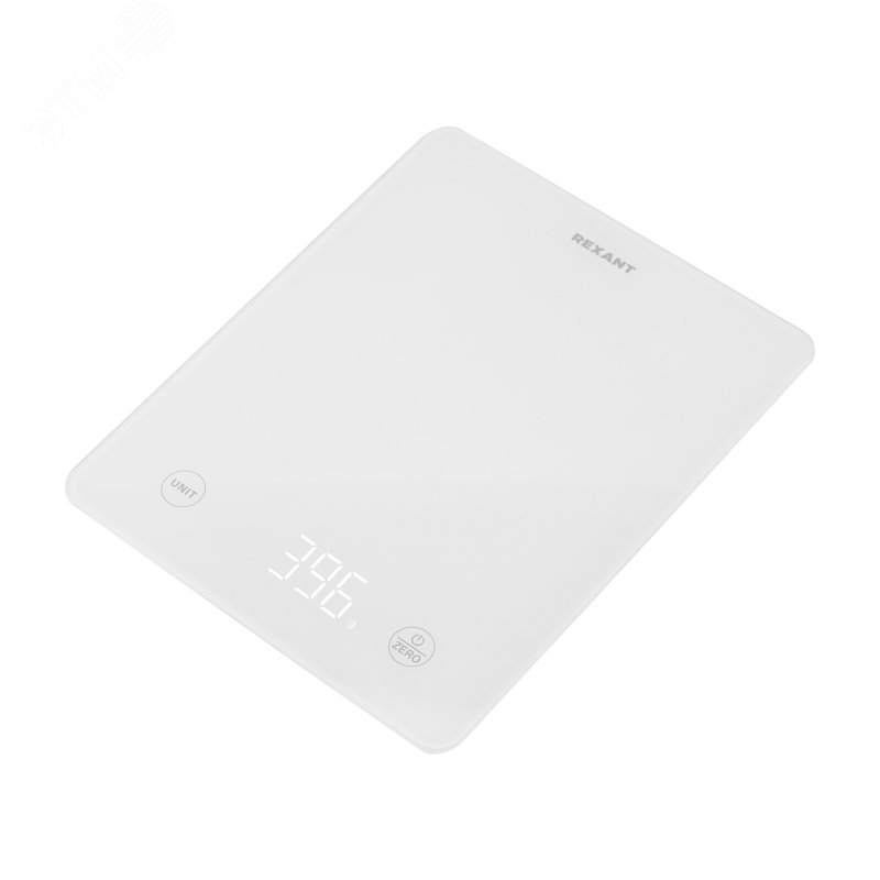 Изображение товара Весы кухонные электронные прямоугольной формы до 5 кг,цвет белый (шт)