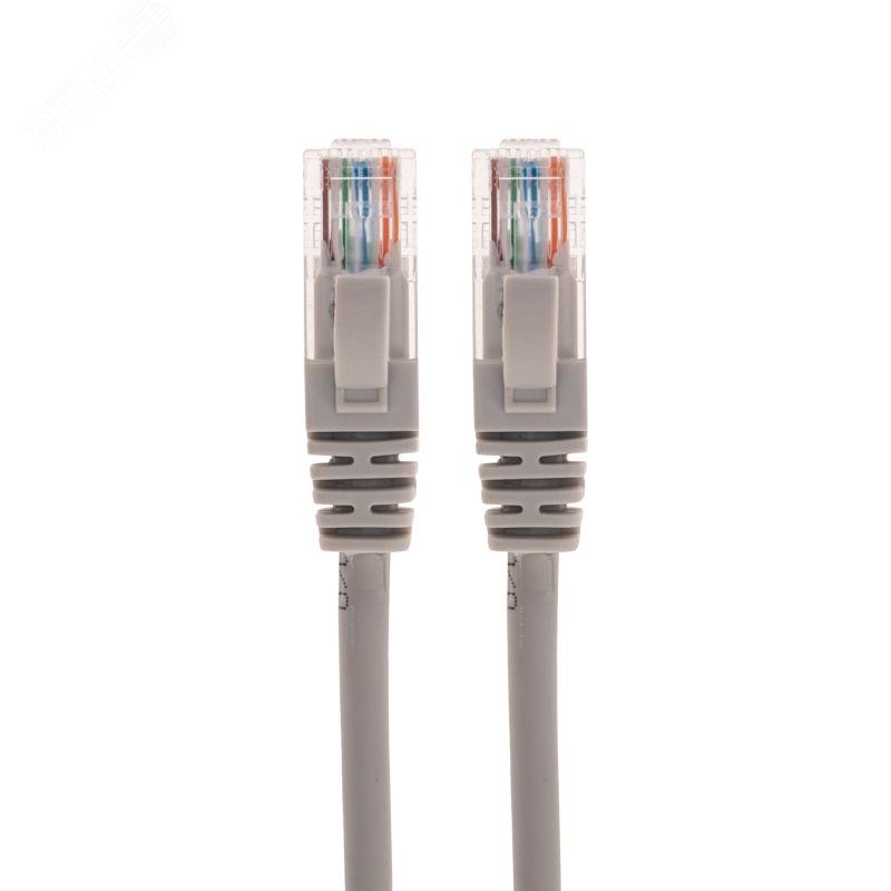 Патч-корд U/UTP, CAT 5e, RJ45-RJ45, 26AWG, LSZH, серый, 0,5м, — фото 2