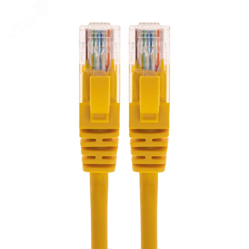 Патч-корд U/UTP CAT 6, RJ45-RJ45, 26AWG, LSZH, желтый, 2м, — фото 2