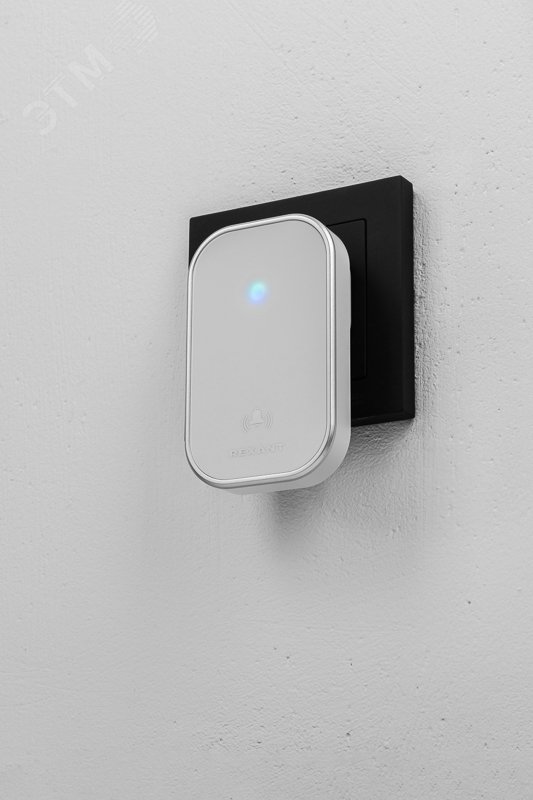 Беспроводной дверной звонок кинетический NoBattCall 38 мелодий 150м IP68 белый — фото 2