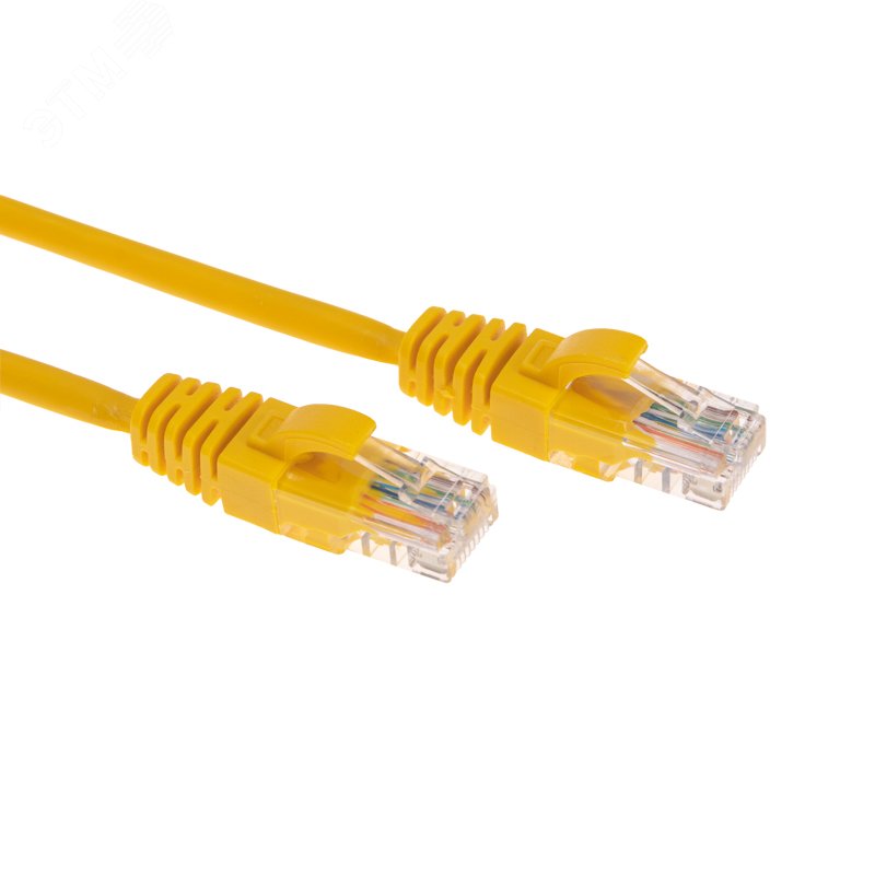 Патч-корд U/UTP CAT 6, RJ45-RJ45, 26AWG, LSZH, желтый, 2м, — фото 3