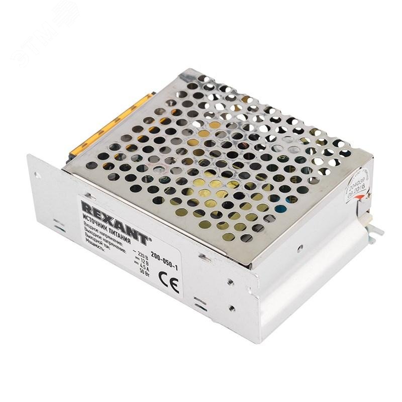 Источник питания 220 V AC/12 V DC 4,5 A 50 W с разъемами под винт, без влагозащиты (IP23) — фото 2