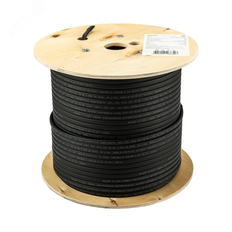 Изображение товара Саморегулирующийся нагревательный кабель для труб 24КНС 2ЛТГ-ЭЛ-65/85 200 м