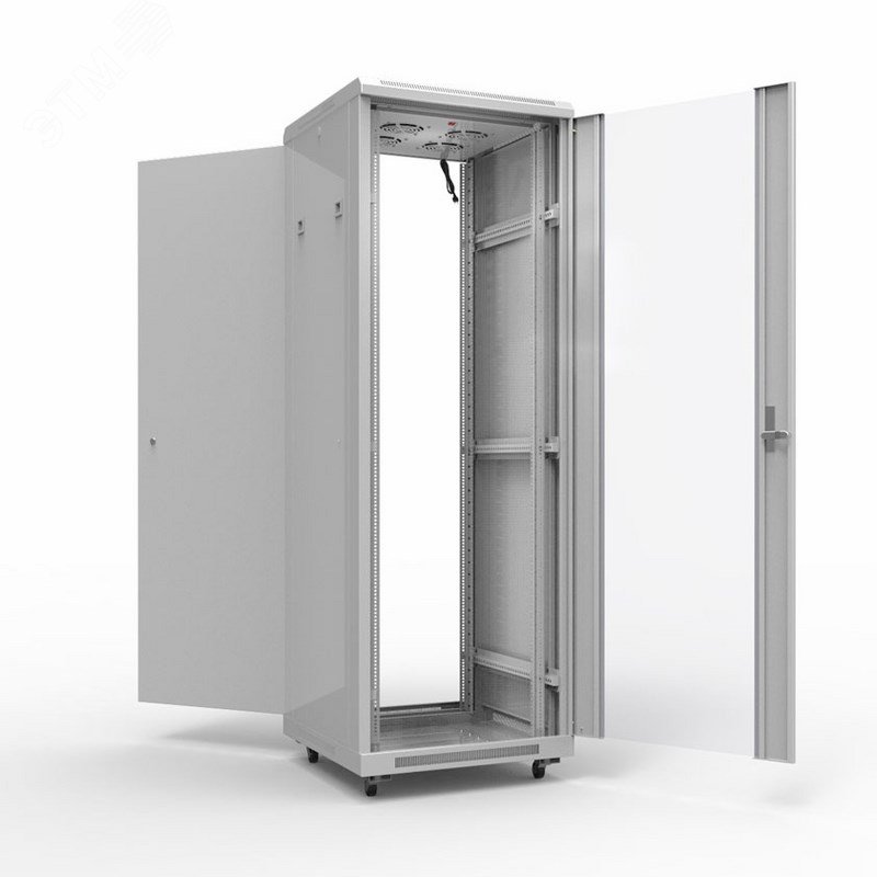 Шкаф напольный телекоммуникационный разборный 22U 600х1000мм дверь стекло серый (RAL 7035) — фото 4