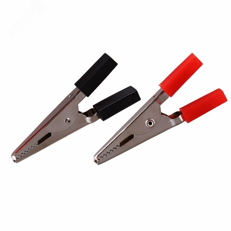 Изображение товара Зажим крокодил, длина 52 мм, ток 5A, 2 шт., (уп)