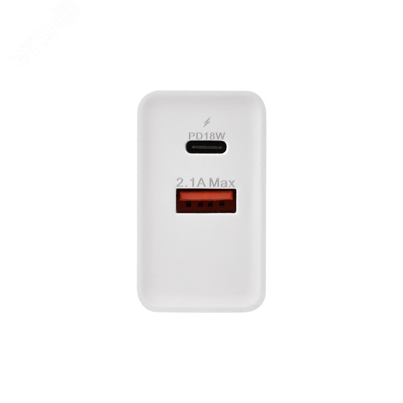 Устройство сетевое зарядное для iPhone, iPad Type-C + USB 3.0 с Quick charge, белое, 16-0278 REXANT - превью 2