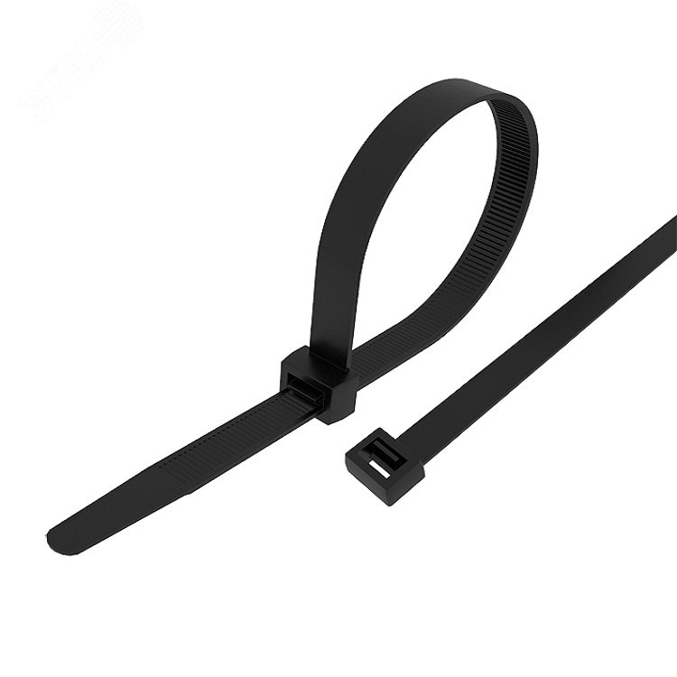 Изображение товара Нейлоновая кабельная стяжка 150x3.6 мм черная упак 100 шт