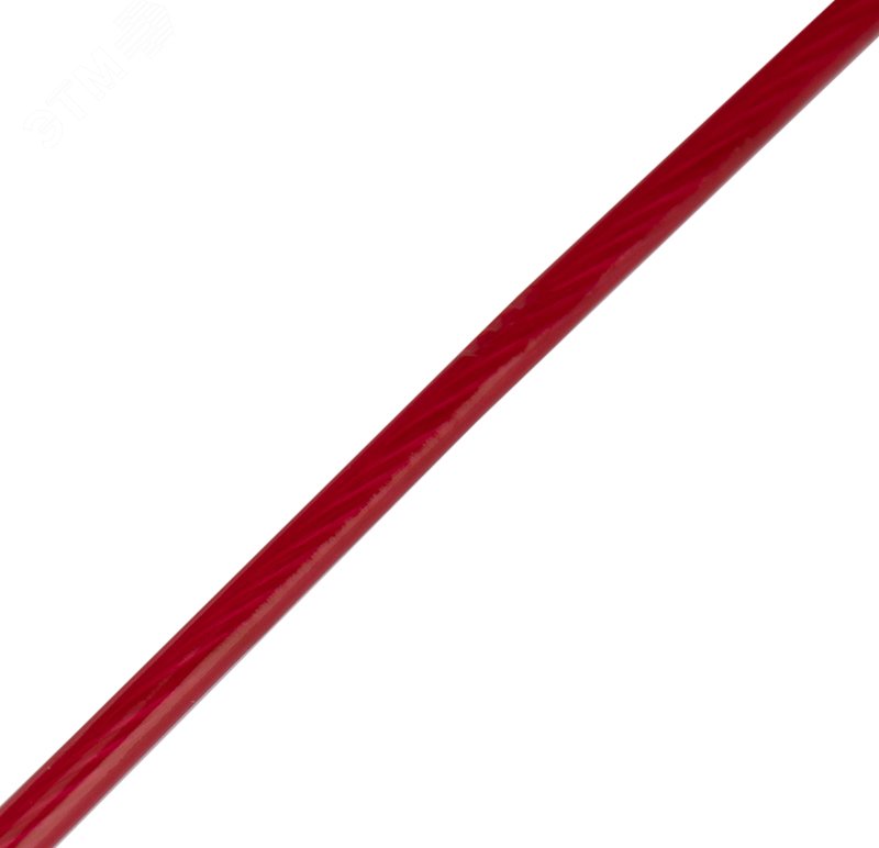 Трос стальной в ПВХ оплетке d=2.5 мм. красный (20 м) 09-5125-1 REXANT - превью 5