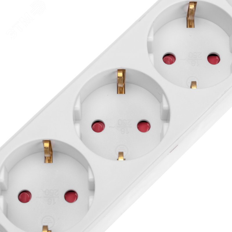 Удлинитель СТАНДАРТ 5 гнезд, 5 м, 3х1,0 мм2, с/з, с выключателем, 2 USB, белый — фото 3