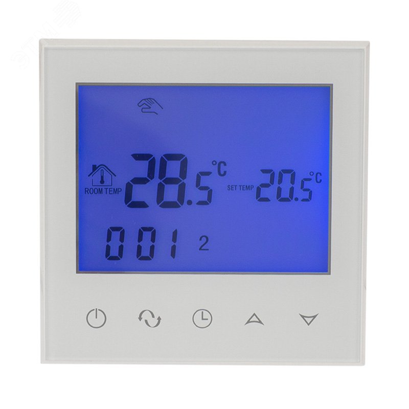 Изображение товара Термостат цифровой R150 сенсорный, программируемый, Wi-Fi, белый (шт)