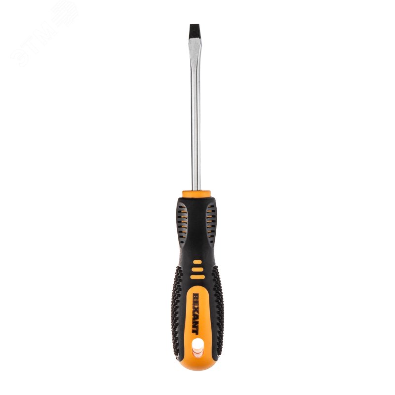 Изображение товара Отвертка шлицевая REXANT SL6х100 мм с магнитным наконечником и двухкомпонентной рукояткой