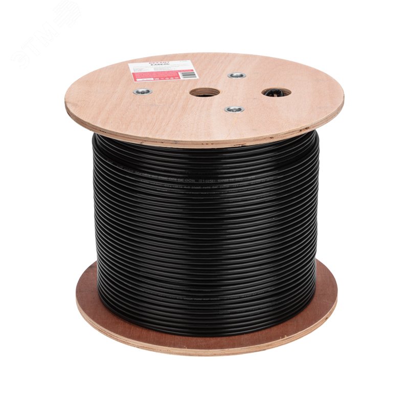 Витая пара U/UTP CAT 6 PE 4PR 23AWG OUTDOOR SOLID черный 305м — фото 4