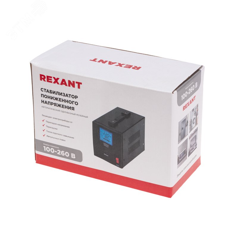 Стабилизатор пониженного напряжения релейный напольный REX-FR-500 мощностью 500 ВА 11-5019 REXANT - превью 2