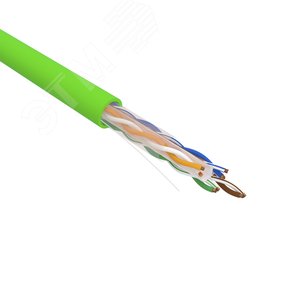 Изображение товара Витая пара U/UTP CAT 6 нг(А)-LSLTx 4х2х0.57мм 23AWG INDOOR SOLID зеленый 305м (м)