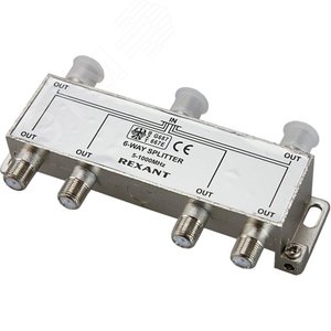 Изображение товара Делитель ТВ х 6 под F разъём 5-1000 МГц, (шт)