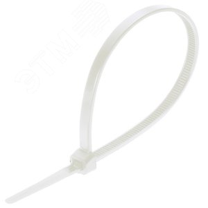 Изображение товара Хомут-стяжка нейлоновая многоразовая 150x3,5 мм, белая, упаковка 100 шт, REXANT (упак)