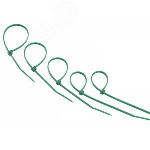 Изображение товара Хомут-стяжкa нeйлонoвая 200x3,6 мм, зеленая, упаковка 25 шт, REXANT (упак)