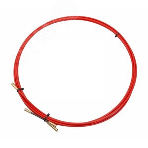 Протяжка кабельная (мини УЗК в бухте), стеклопруток, d=3.5 мм 5 м красная, REXANT