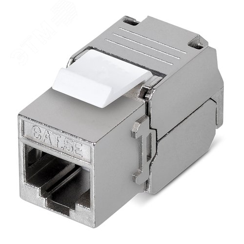 Изображение товара Модуль Keystone Jack RJ-45(8P8C) FTP экранированный CAT 5e тип 180град самозажимной (шт)