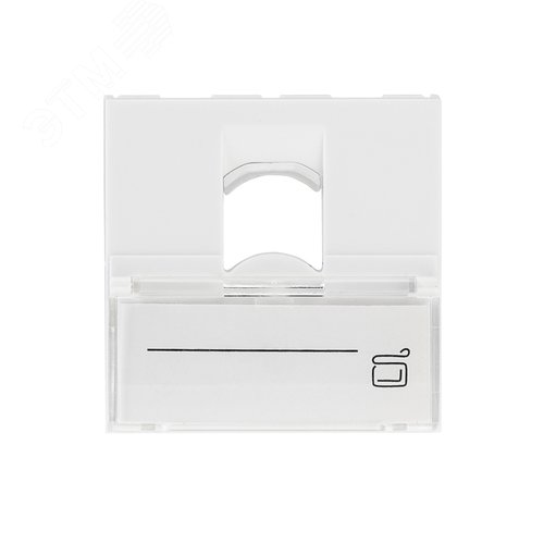 Изображение товара Вставка Mosaic 45x45, на 1 порт с прозрачной шторкой и увеличенным окном маркировки (шт)