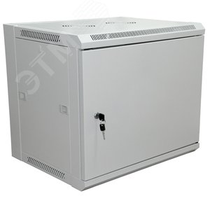 Изображение товара Шкаф настенный 19 PRO 6U 600x450x370мм - передняя дверь металл. RAL 7035, (шт)