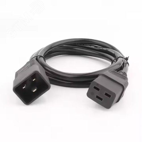 Изображение товара Кабель питания IEC 320 C19 - IEC 320 C20 3x1,5 мм2 длина 1,8м (шт)