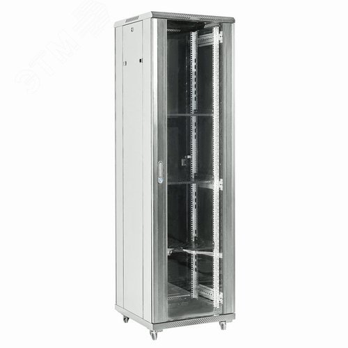 Изображение товара Шкаф напольный телекоммуникационный разборный 37U 600x600x1832мм дверь стекло серый (RAL 7035) (шт)