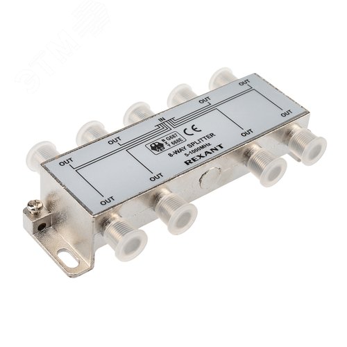 Изображение товара Делитель ТВ х 8 под F разъём 5-1000 МГц, (шт)