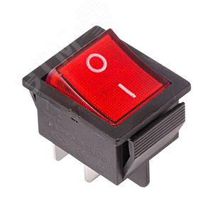 Выключатель клавишный 250V 16А (4с) ON-OFF красный с подсветкой (RWB-502, SC-767, IRS-201-1) (в упак. 1шт.)
