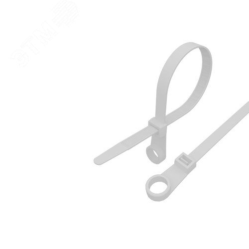 Изображение товара Хомут-стяжкa нейлоновая под винт 150x3,6 мм, белая, 100 шт (упак)