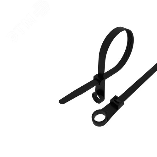 Изображение товара Хомут-стяжкa нейлоновая под винт 150x3,6 мм, черная, 100 шт (упак)