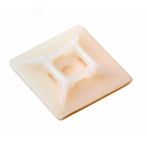 Изображение товара Площадка под винт самоклеящаяся 28х28 мм, белая, 100 шт, (Упак)