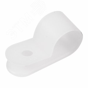 Изображение товара Скоба кабельная под винт 12 мм, белая (50 шт/уп) (упак)