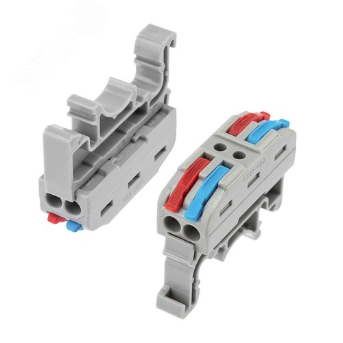 Изображение товара Клемма СМК 222-422D проходная 2-полюсная, с крепл на DIN-рейку (0,08-4 кв мм), REXANT (шт)