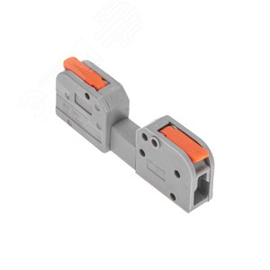 Изображение товара Клемма СМК 222-421R проходная разъемная 1 полюс серая 0,2-2,5/4мм2 (шт)