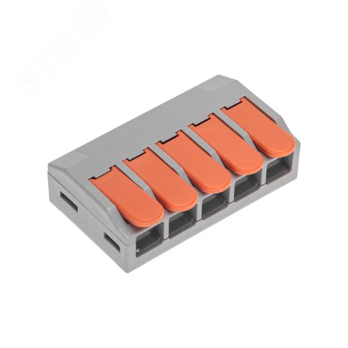 Изображение товара Клемма универсальная СМК 222-615/221-615, 5-проводная серая 0,5-4/6 мм2 (шт)
