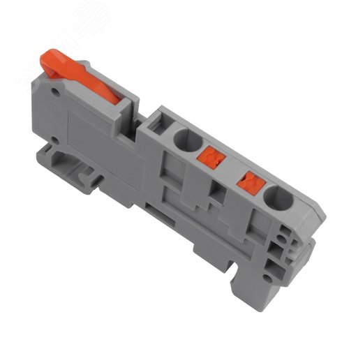 Изображение товара Клемма СМК 222-421-PT-4 3 вывода рычаг push-in на DIN-рейку (0,5-4 мм2) серая (шт)