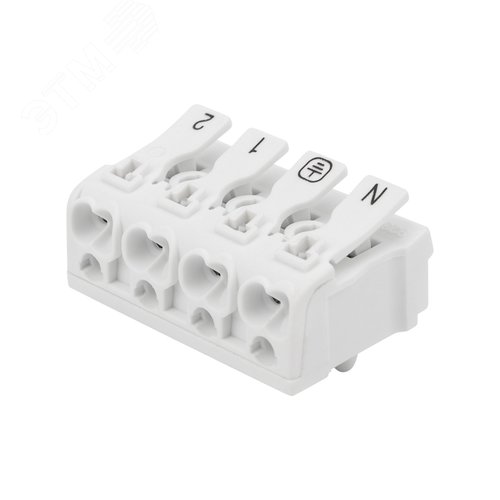 Изображение товара Клемма пружинная соединительная КСП 4-полюсная с монтажными ножками 50шт, REXANT (шт)